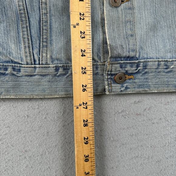 Vintage Levi’s Trucker Jacket XL Blue Denim Distressed Negative Space 70515-0518 - Picture 8 of 16